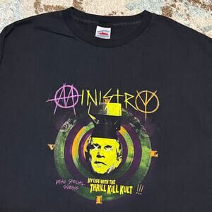 2004 Ministry Evil Doer Tour Shirt w/ Thrill Kill Kult Size XL George Bush